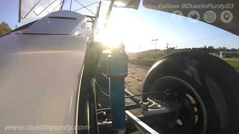 Dustin Purdy @ Fonda Speedway - 360 Sprint Car Practice - Left Front Shock View - 6/6/20